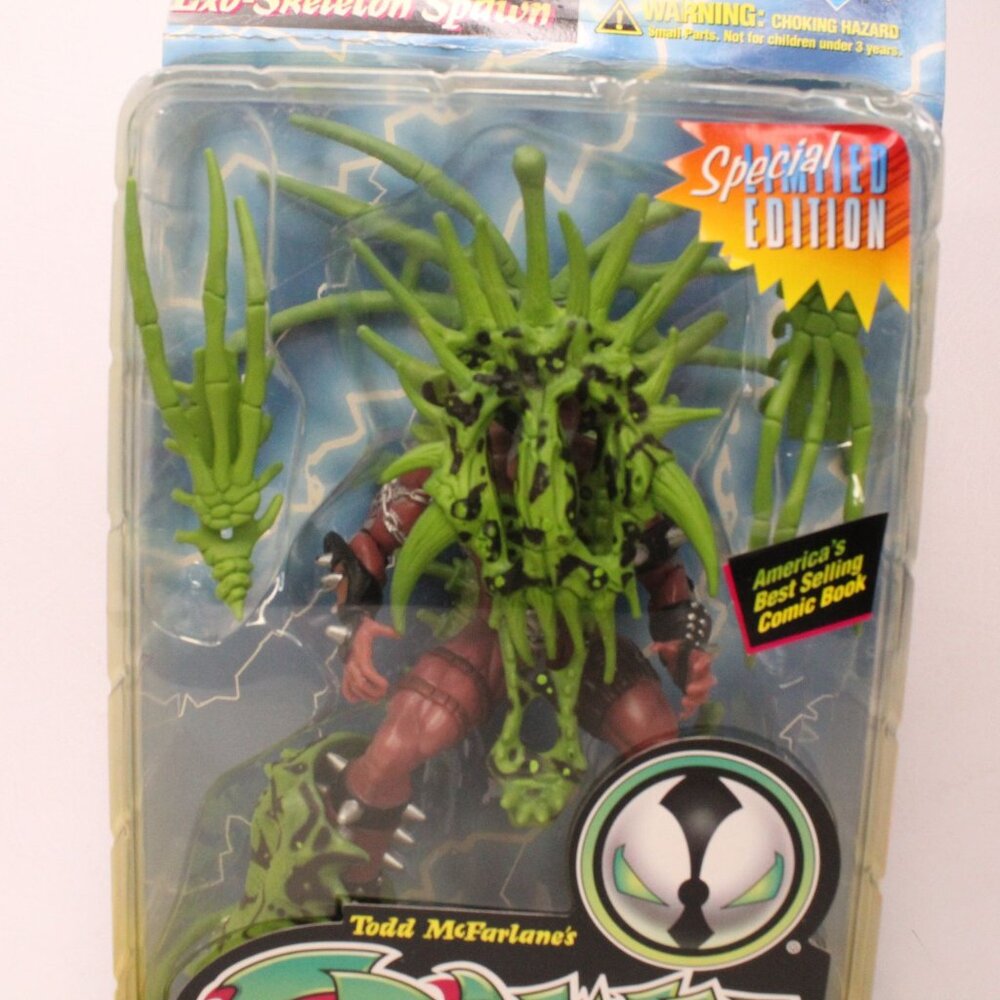 VTG Todd McFarlane Exo-Skeleton Spawn Action Figure 1996 Special Edition GREEN - Picture 2 of 7